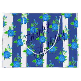 ストライプバラ ラージペーパーバッグ