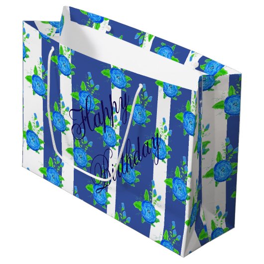 ストライプバラ ラージペーパーバッグ (正面アングル)