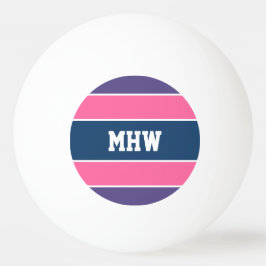 ストライプパタカスタムーンモノグラムピンポンボール 卓球ボール