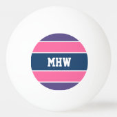 ストライプパタカスタムーンモノグラムピンポンボール 卓球ボール (裏面)