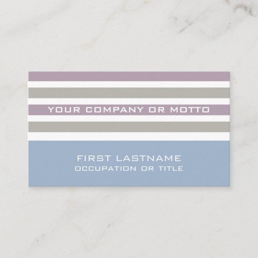 ストライプパターカスタムン名刺 名刺 (正面)