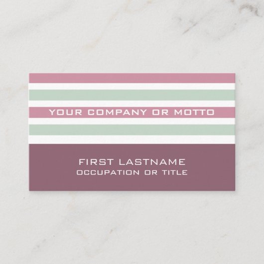 ストライプパターカスタムン名刺 名刺 (正面)
