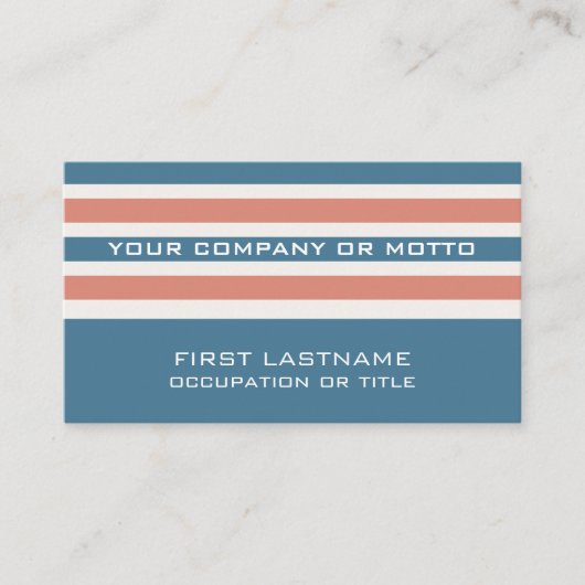 ストライプパターカスタムン名刺 名刺 (正面)