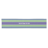 ストライプパターカスタムン文字テーブルランナー ショートテーブルランナー (横)