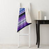 ストライプパターカスタムン文字フリースブランケット シェルパブランケット (インサイチュ)