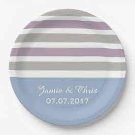 ストライプパターカスタムン紙プレート ペーパープレート