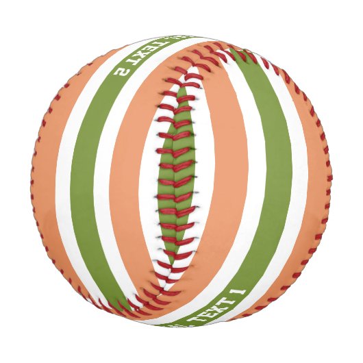 ストライプパターカスタムン野球 野球ボール (アングル)