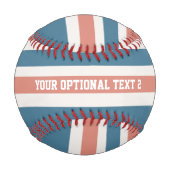 ストライプパターカスタムン野球 野球ボール (裏面)