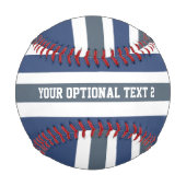 ストライプパターカスタムン野球 野球ボール (裏面)