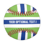 ストライプパターカスタムン野球 野球ボール (裏面)