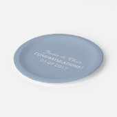 ストライプパターンのカスタム結婚式紙プレート ペーパープレート (アングル)