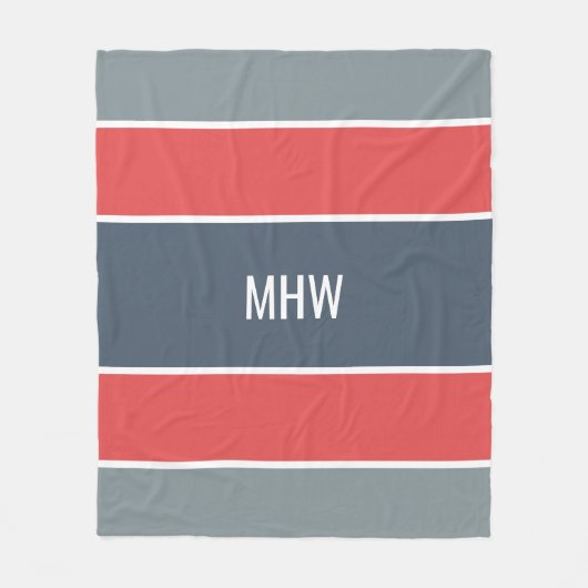 ストライプパターンカスタムフリースブランケット フリースブランケット (正面)