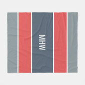 ストライプパターンカスタムフリースブランケット フリースブランケット (正面(横))