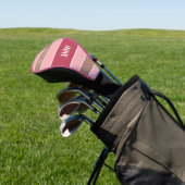 ストライプパターンカスタムモノグラムと文字カバー ゴルフヘッドカバー (インサイチュ)