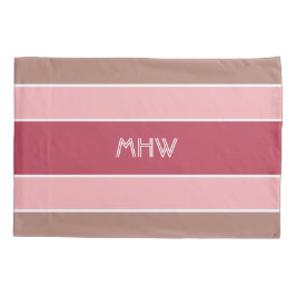 ストライプパターンカスタムモノグラム枕カバー 枕カバー