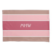 ストライプパターンカスタムモノグラム枕カバー 枕カバー (正面)