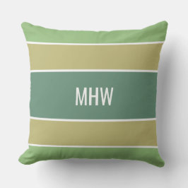 ストライプパターンカスタムモノグラム装飾用クッション クッション