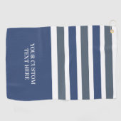ストライプパターンカスタム文字ゴルフタオル ゴルフタオル (横)