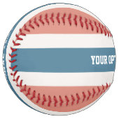 ストライプパターンカスタム文字ソフトボール ソフトボール (正面左)
