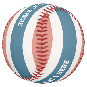 ストライプパターンカスタム文字ソフトボール ソフトボール