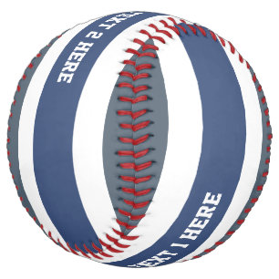 ストライプパターンカスタム文字ソフトボール ソフトボール