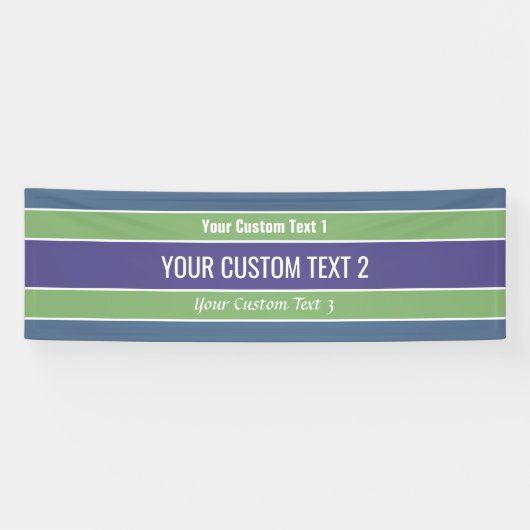 ストライプパターンカスタム文字バナー 横断幕 (横)