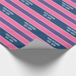 ストライプパターンカスタム文字ラップ紙 ラッピングペーパー