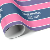 ストライプパターンカスタム文字ラップ紙 ラッピングペーパー (ロールコーナー)