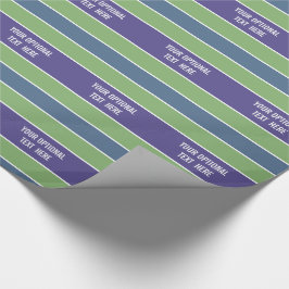 ストライプパターンカスタム文字ラップ紙 ラッピングペーパー