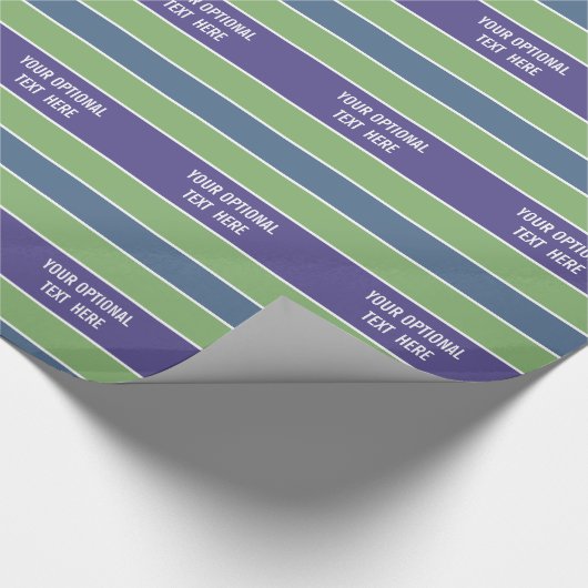 ストライプパターンカスタム文字ラップ紙 ラッピングペーパー (角)