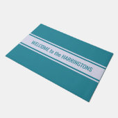 ストライプパターンカスタム文字形式 ドアマット (アングル)