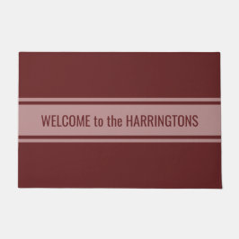 ストライプパターンカスタム文字形式 ドアマット