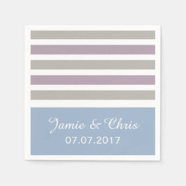 ストライプパターンカスタム紙ナプキン スタンダードカクテルナプキン