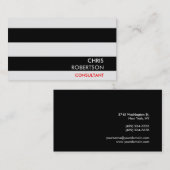 ストライプパターンプロフェッショナルシック名刺 名刺 (正面/裏面)