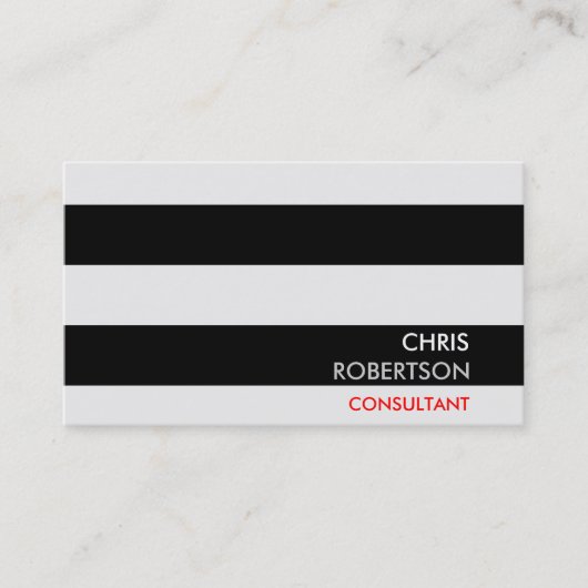 ストライプパターンプロフェッショナルシック名刺 名刺 (正面)