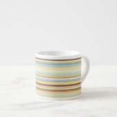 ストライプパターンレトロカラフル1970sスタイル エスプレッソカップ (正面右)