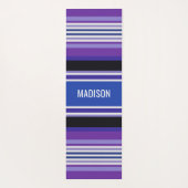 ストライプパターン名前をカスタムするヨガマット ヨガマット (裏面)