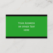 ストライプパターン細い黒+バックギャグ。&文字 名刺 (裏面)