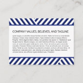 ストライプパターン青の背景 名刺 (正面)