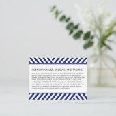 ストライプパターン青の背景 名刺 (スタンド正面)