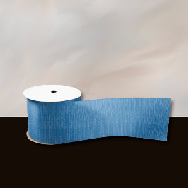 ストライプパターン青リボン サテンリボン