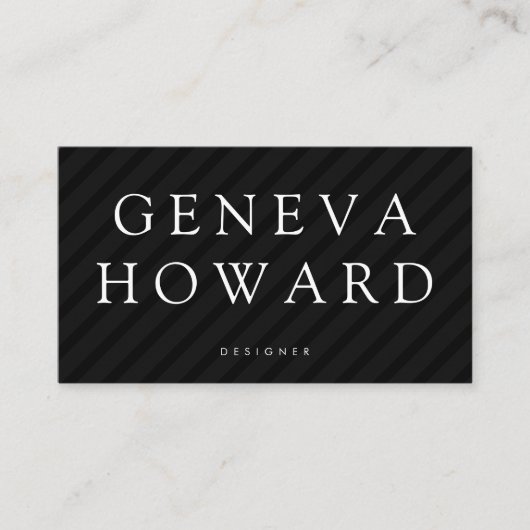 ストライプパターン黒 名刺 (正面)