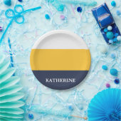 ストライプパターン ペーパープレート (パーティー)