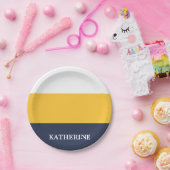 ストライプパターン ペーパープレート (パーティー)