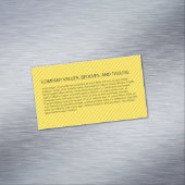 ストライプパターン(黄色) マグネット名刺 (インサイチュ)