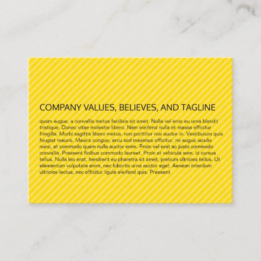 ストライプパターン（黄色） 名刺 (正面)