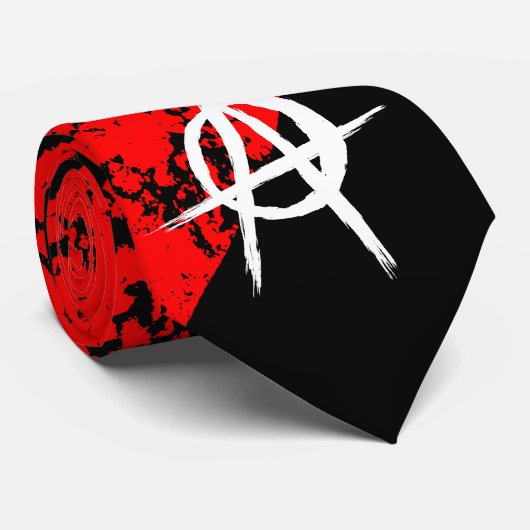 ストライプパンク/アナキストの割れたシンボル ネクタイ (ロール)