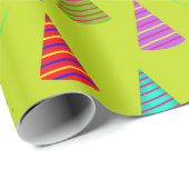 ストライプパーティーハットカラフルリボン ラッピングペーパー (ロールコーナー)