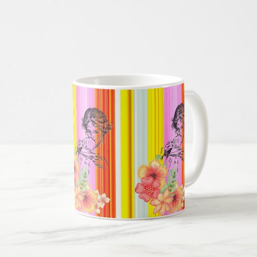 ストライプビクトリアンマググ コーヒーマグカップ (正面右)