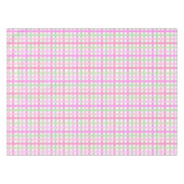 ストライプピンク、緑 テーブルクロス (正面(横))